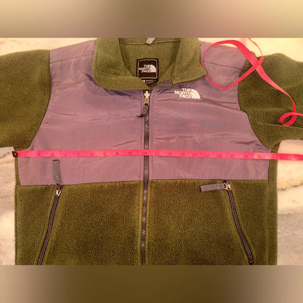 The North Face Boys Large Green‎ and Dark Gray Fleece Jacket Full Zip